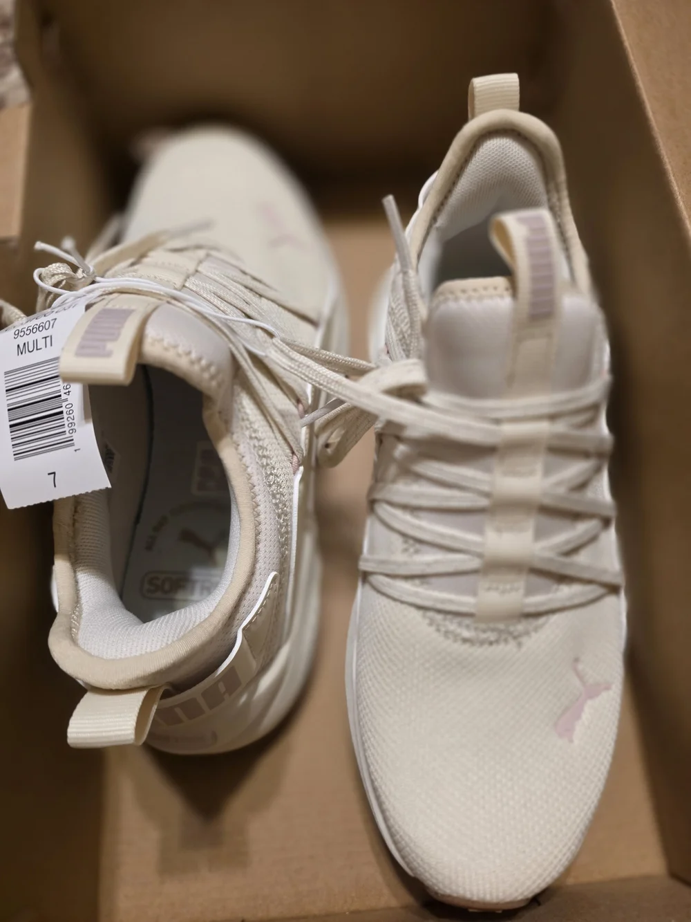 PUMA Women’s Beige Lightweight Athletic Sneakers